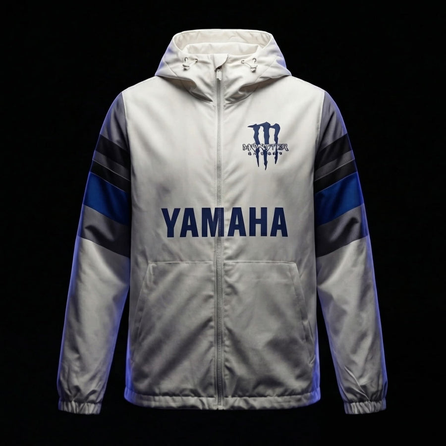 Jacket Déperlante Yamaha Racing White – Édition Premium Motocross