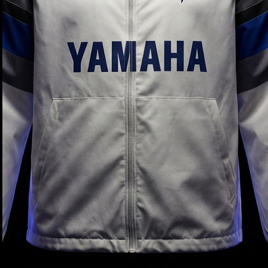 Jacket Déperlante Yamaha Racing White – Édition Premium Motocross