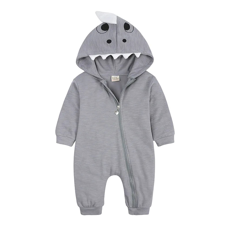 Cartoon Hooded Baby Bodysuits - Comfort and Style in Spring and Autumn