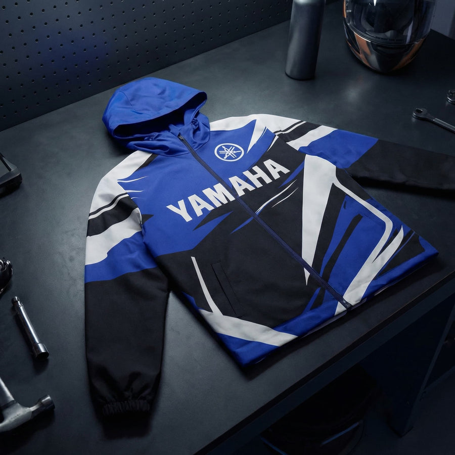 Jacket Déperlante Yamaha Racing Blue – Style Motocross Premium