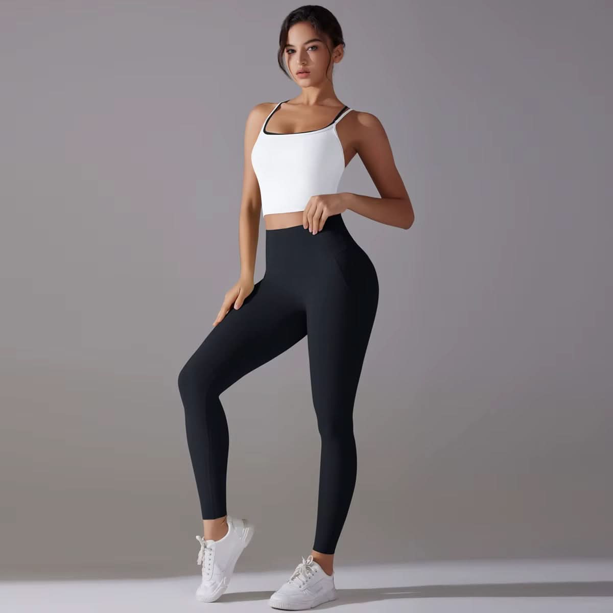 2024 New Women'S Strap Beautiful Back High Waist Hip Lifting Sports Pants Running Fitness Yoga Set - Polynesia Market