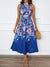 2025 Spring/Summer New Women's Fashion Hanging Neck Printed Waist slimming Dress for Women - Polynesia Market