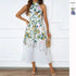 2025 Spring/Summer New Women's Fashion Hanging Neck Printed Waist slimming Dress for Women - Polynesia Market
