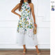 2025 Spring/Summer New Women's Fashion Hanging Neck Printed Waist slimming Dress for Women - Polynesia Market