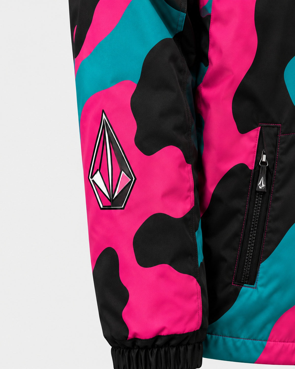 Veste Volcom Pop Camo - Gros plan manche et poche