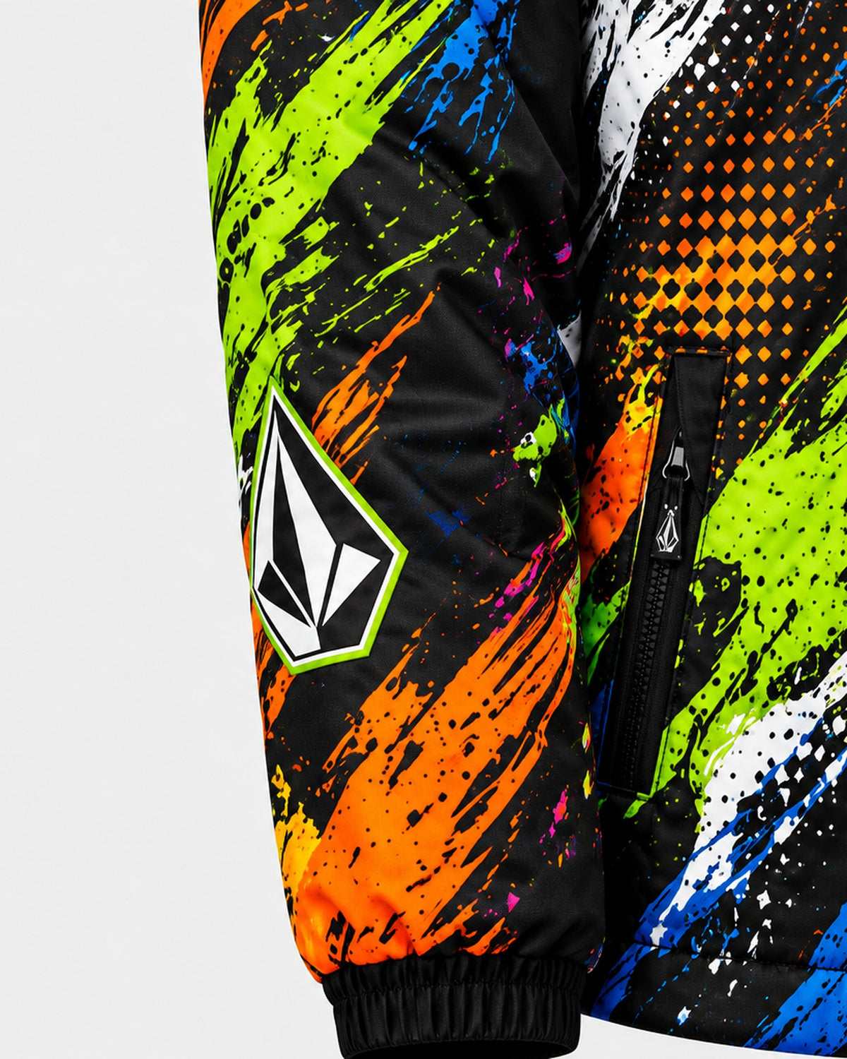 Veste Volcom Electric Rush - Gros plan manche et poche
