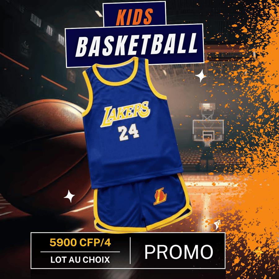Pack Basketball Enfant – 4 Tenues au Choix | Bulls & Lakers | Promo