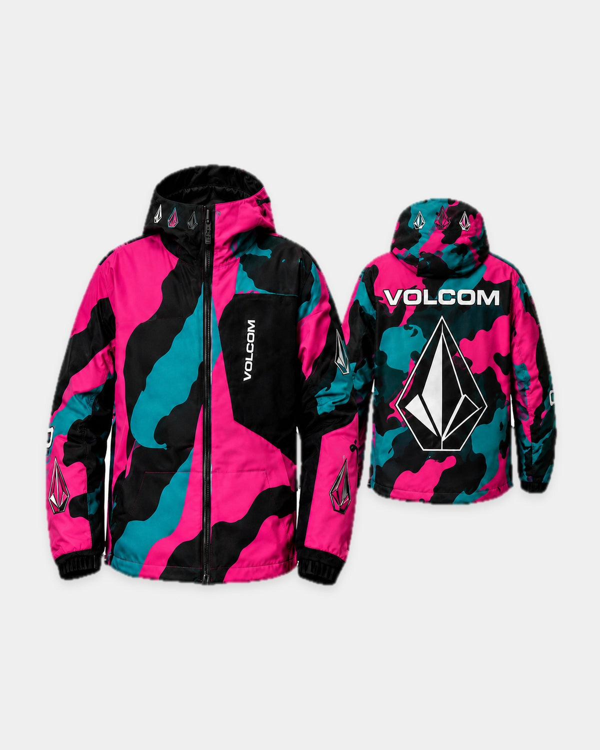 Veste Volcom Pop Camo - Vue avant et arrière