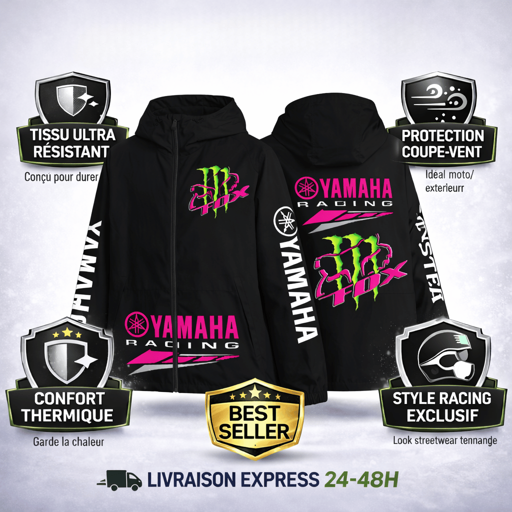 Jacket Imperméable Yamaha Racing Edition – Style Motocross Premium