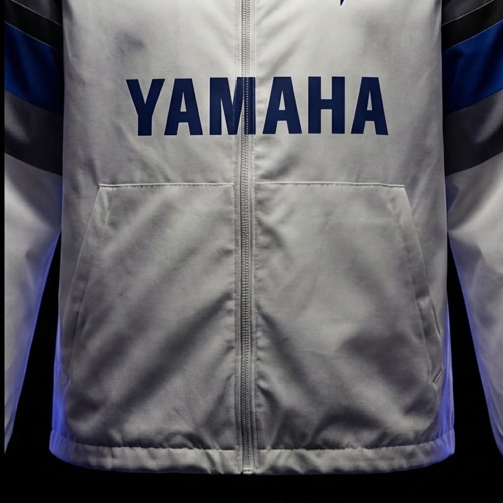 Jacket Déperlante Yamaha Racing White – Édition Premium Motocross