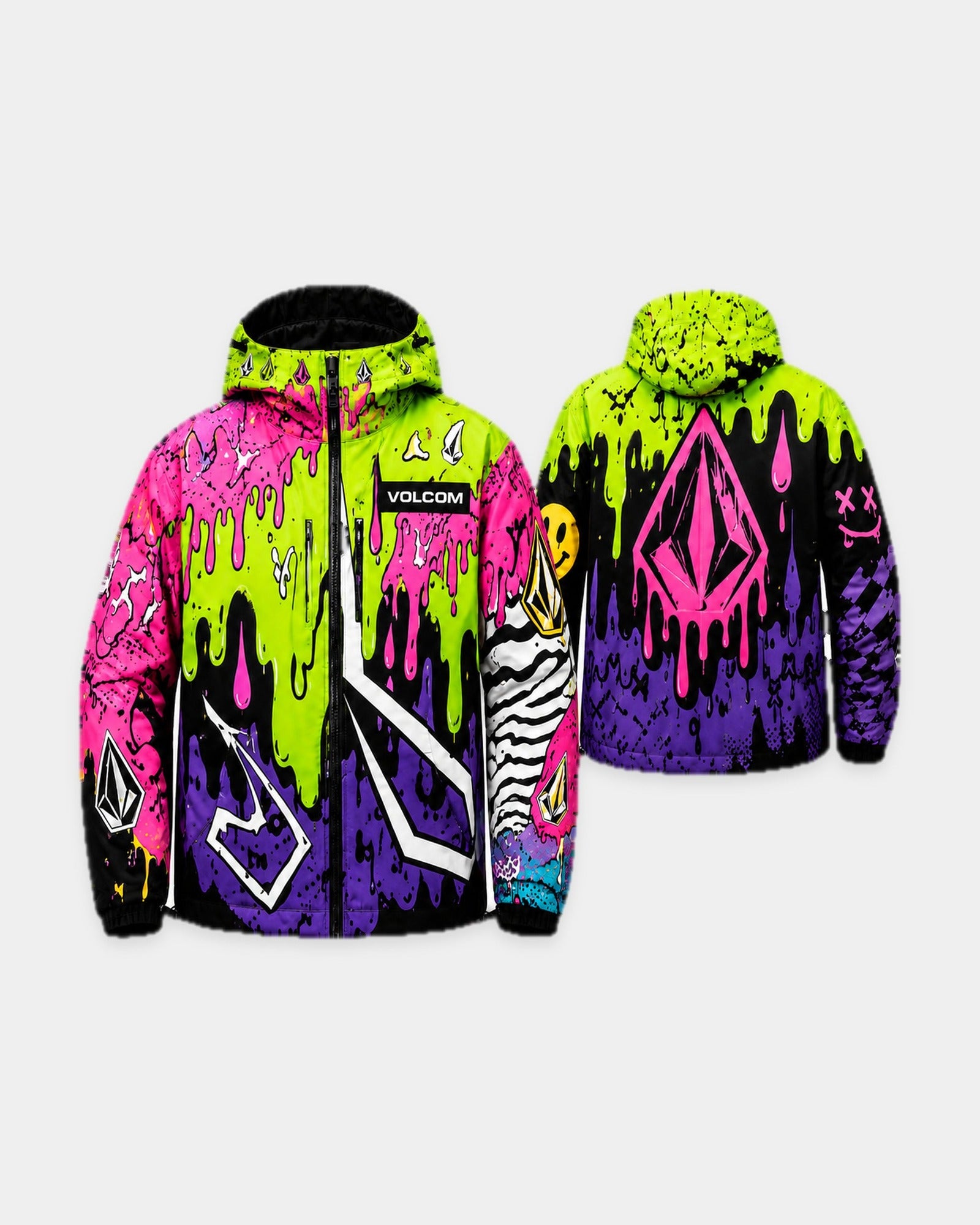 Veste Volcom Toxic Drip - Vue avant et arrière