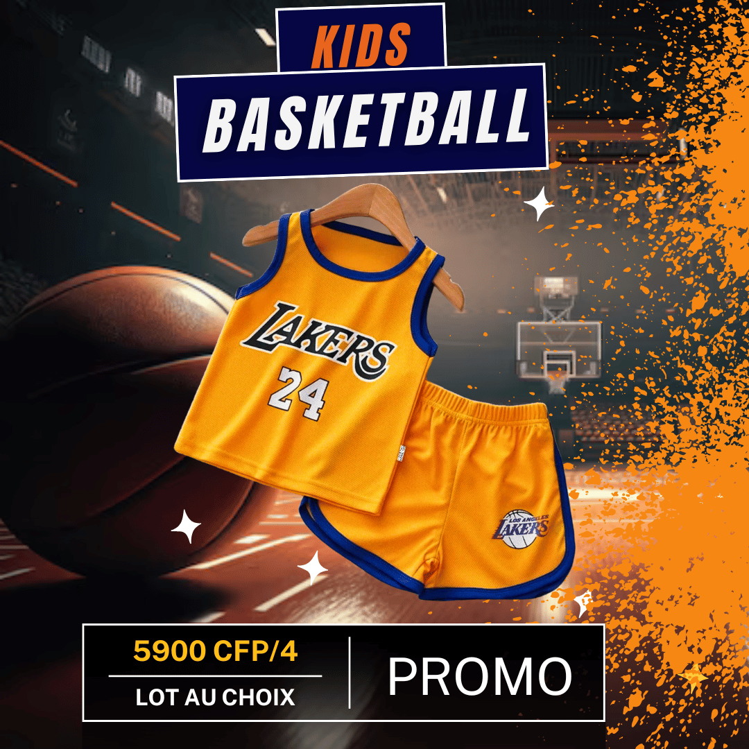 Pack Basketball Enfant – 4 Tenues au Choix | Bulls & Lakers | Promo