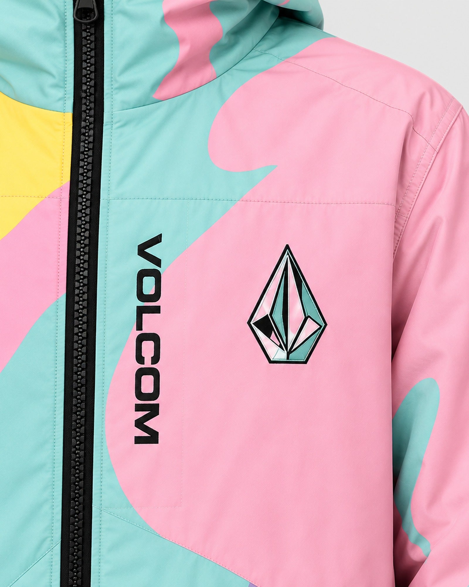 Veste Volcom Pastel Pop - Gros plan poitrine et logo