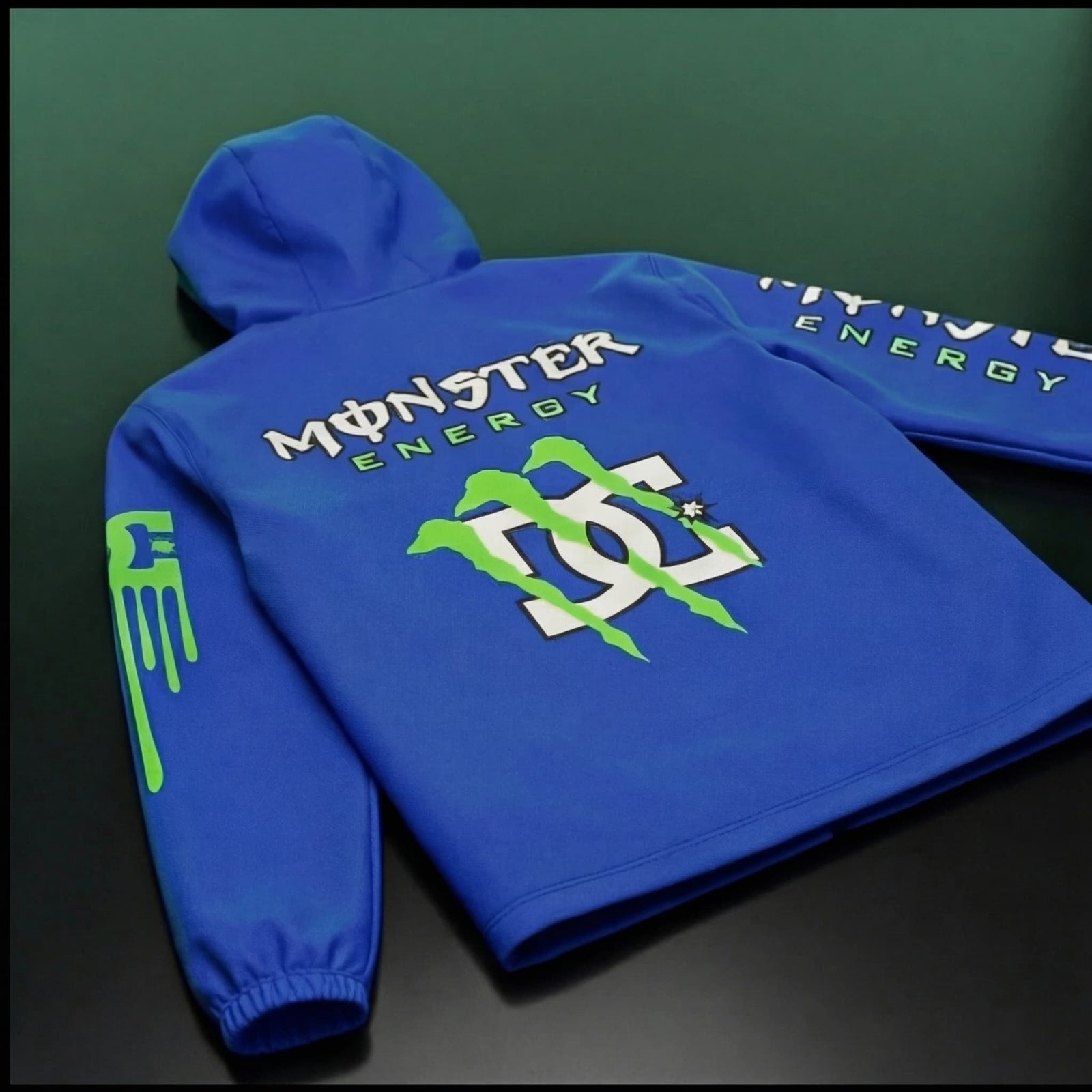 Jacket Déperlante Monster Blue Racing – Style Motocross Premium