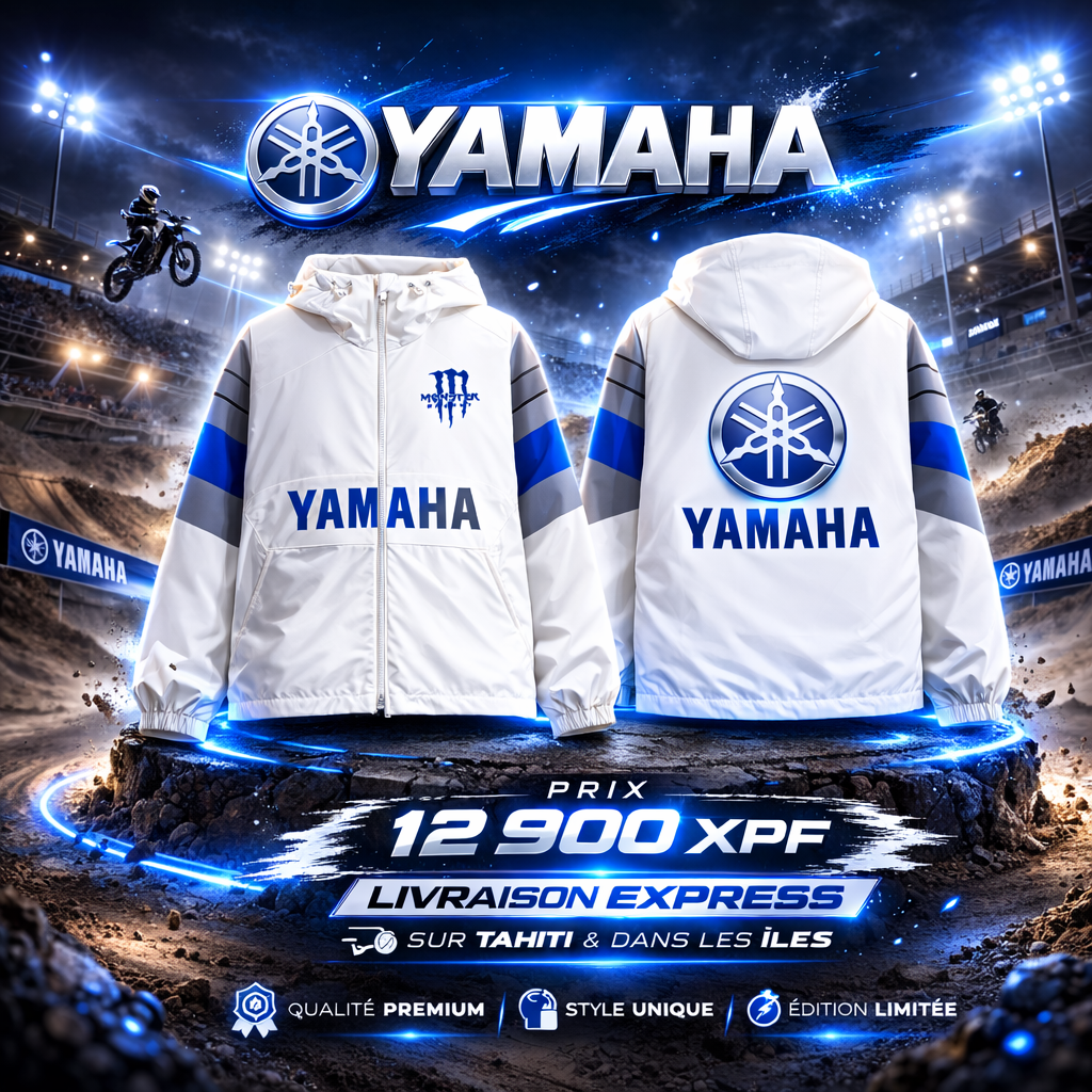 Jacket Imperméable Yamaha Racing White – Édition Premium Motocross