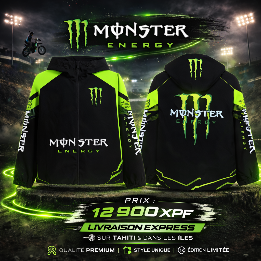 Jacket Imperméable Monster Energy Racing Edition – Style Premium
