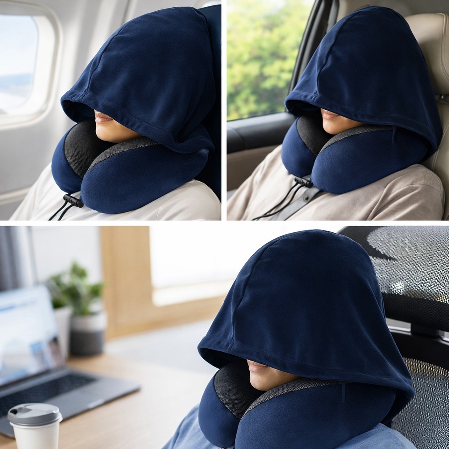 Coussin de Voyage Premium avec Capuche – L’Expérience Confort Ultime