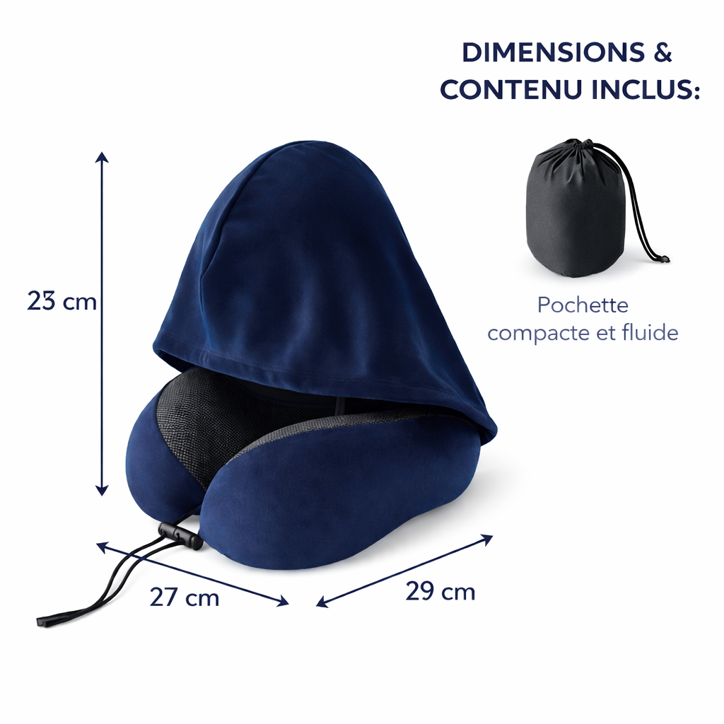 Coussin de Voyage Premium avec Capuche – L’Expérience Confort Ultime