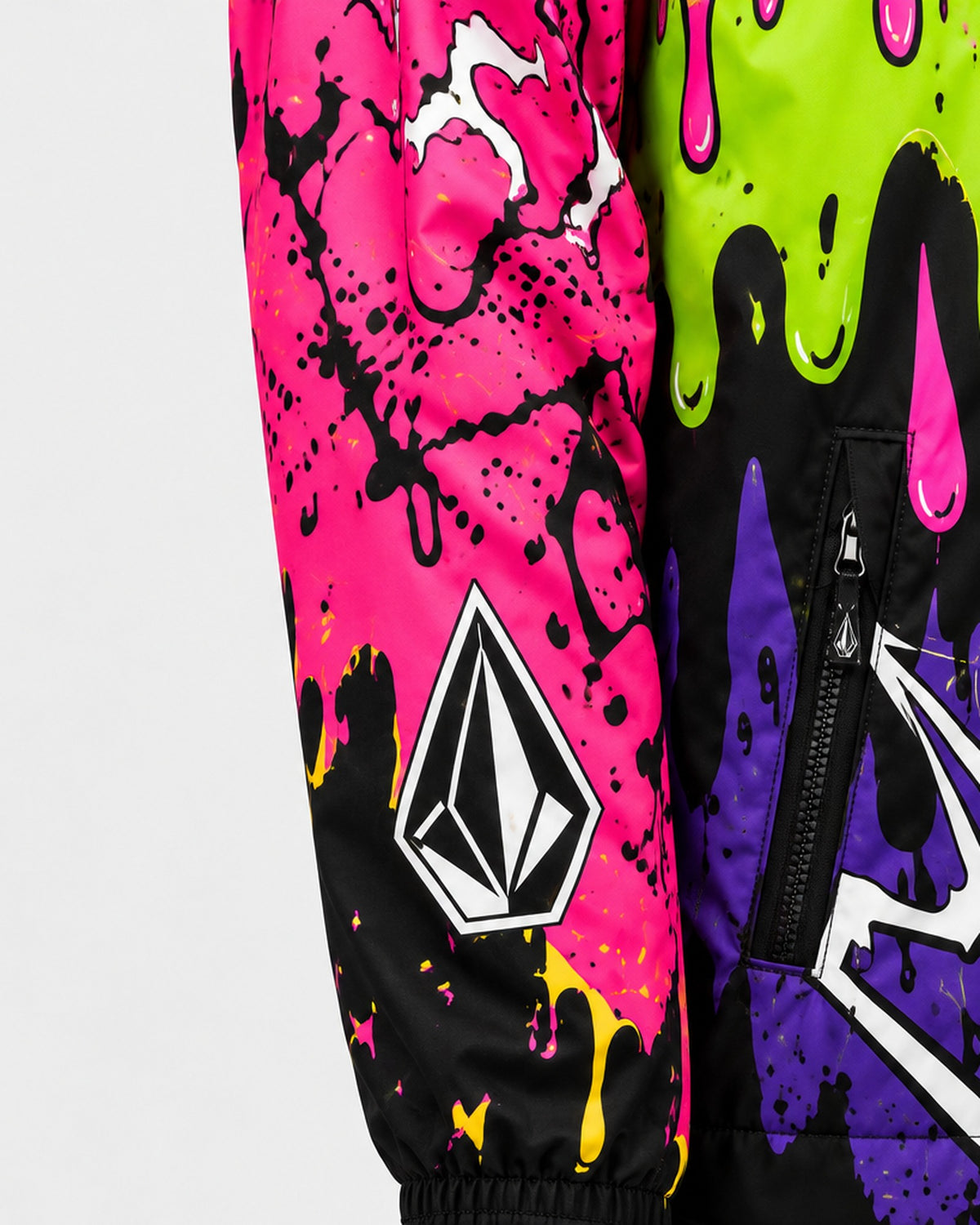 Veste Volcom Toxic Drip - Gros plan manche et poche