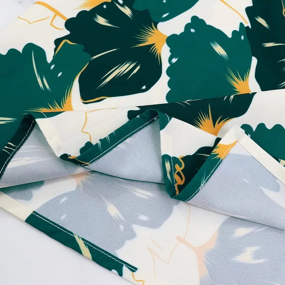 Allover Print One Shoulder Split Dress, Stylish Ruffle Sleeve Backless High Waist A - line Asymmetrical Dress, Women's Clothing - Polynesia Market