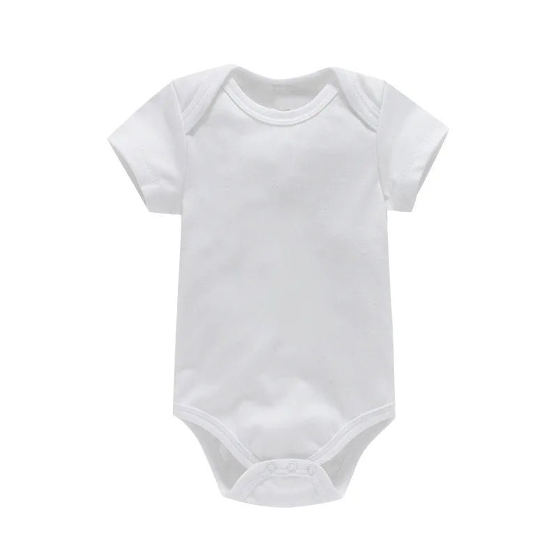 Barboteuse Unisexe en Coton pour Bébé - Été, Manches Courtes, Couleurs Unies - Polynesia Market