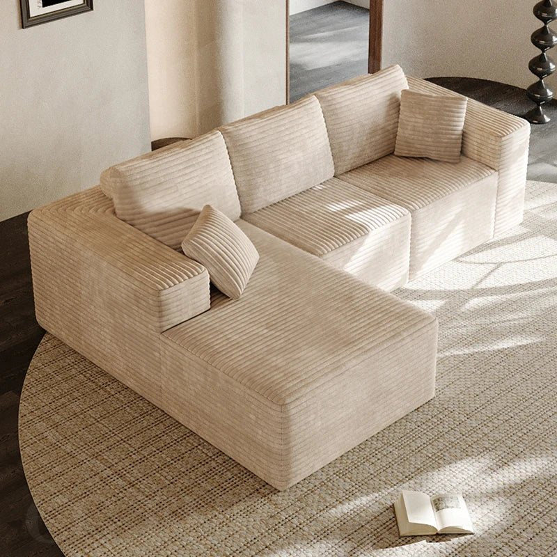 Canapé Sectionnel Moelleux en Tissu - Inclinable et Pratique pour Salon - Polynesia Market