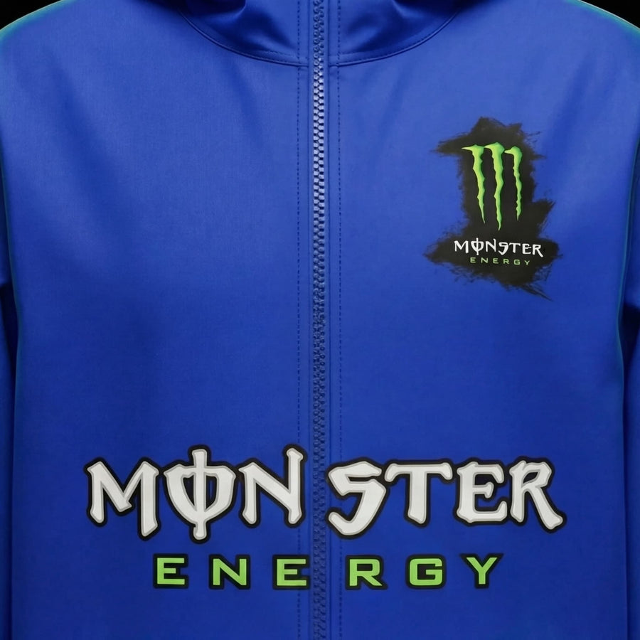 Jacket Déperlante Monster Blue Racing – Style Motocross Premium