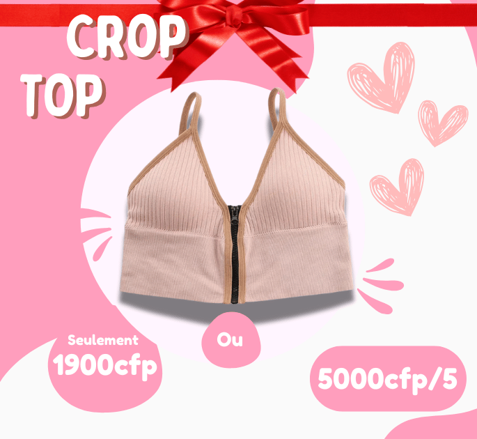 Crop Top Stretch avec Zip – 5 Couleurs au Choix | Pack Promo - Polynesia Market