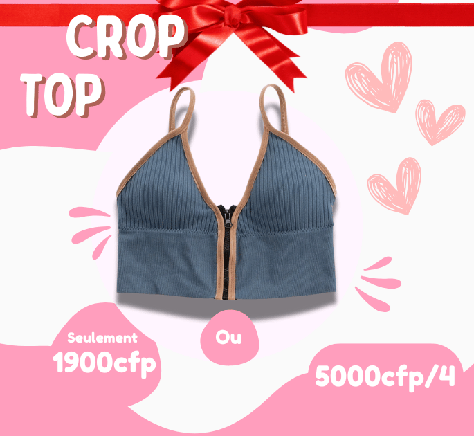 Crop Top Stretch avec Zip – 5 Couleurs au Choix | Pack Promo - Polynesia Market