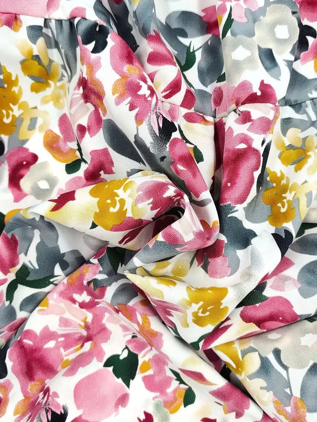 Elegant Floral Print Dress Women 2023 Summer Casual Puff Sleeve Ruffle Big Hem Beach Midi Dress Woman Fashion Party Dresses - Polynesia Market