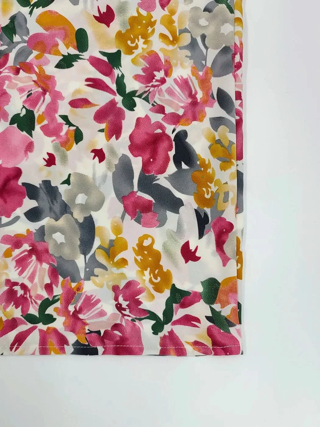 Elegant Floral Print Dress Women 2023 Summer Casual Puff Sleeve Ruffle Big Hem Beach Midi Dress Woman Fashion Party Dresses - Polynesia Market