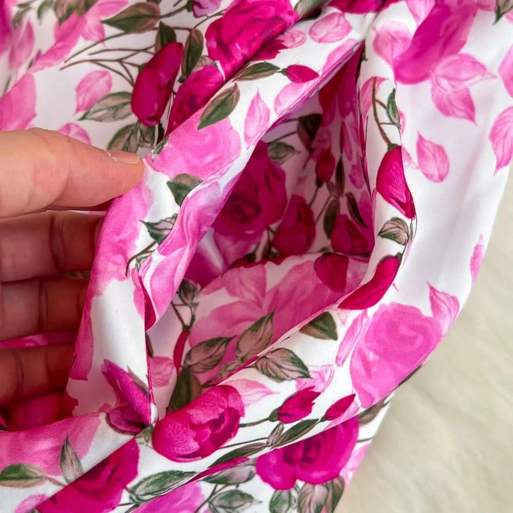 Elegant Sleeveless Round Neck Slim Long Floral Dress Formal Party Boho Y2k - Polynesia Market