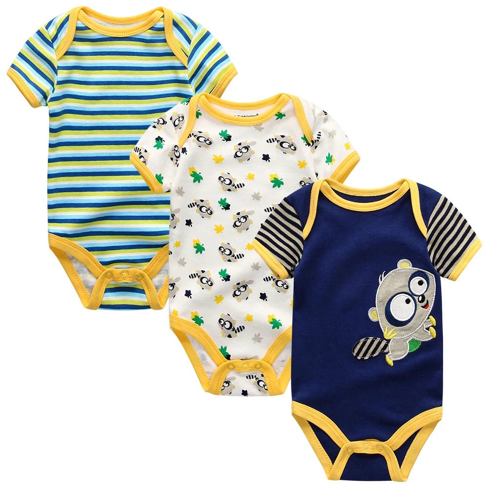 Ensemble 3 pièces Bébé 100% Coton - Bodysuit Doux et Abordable - Polynesia Market