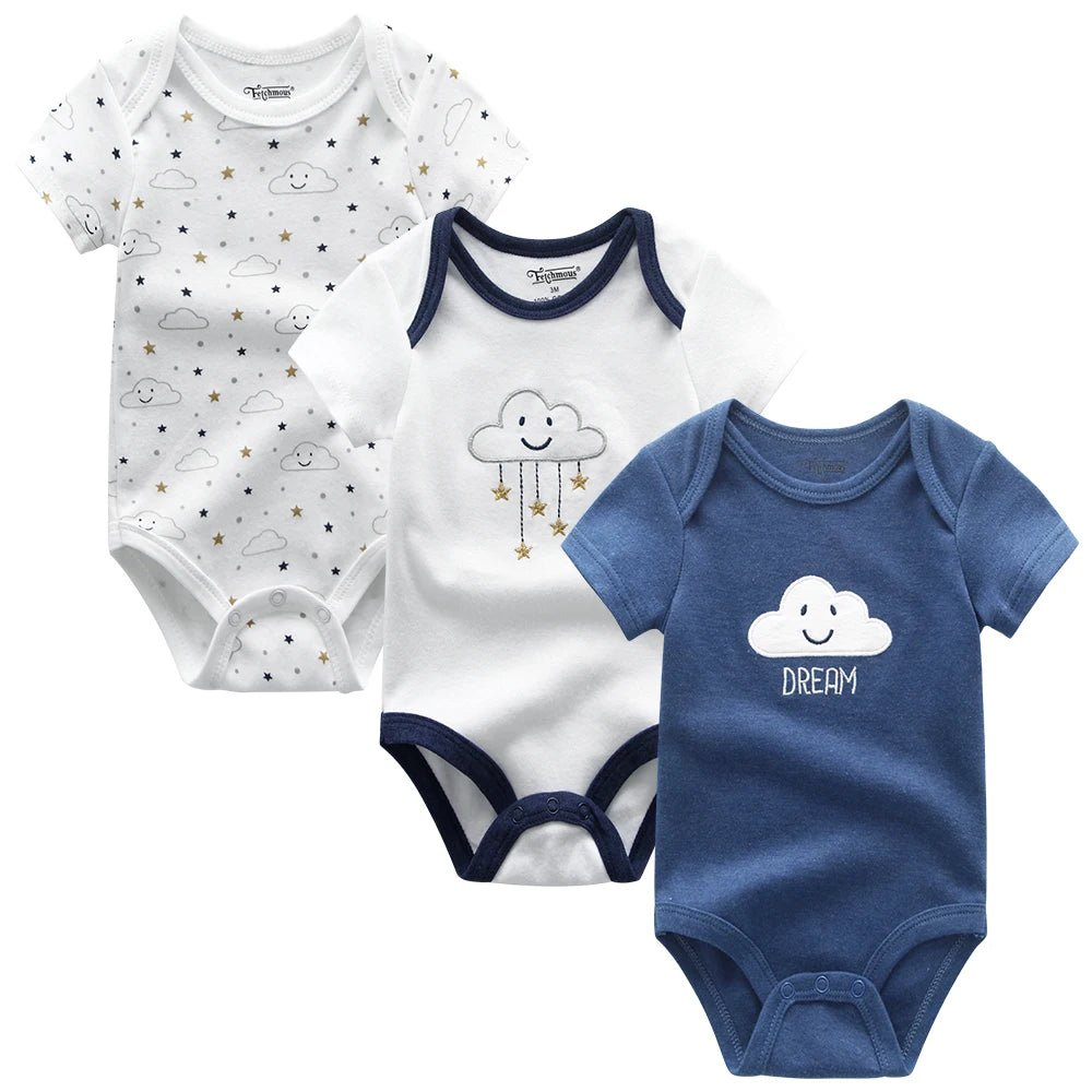 Ensemble 3 pièces Bébé 100% Coton - Bodysuit Doux et Abordable - Polynesia Market