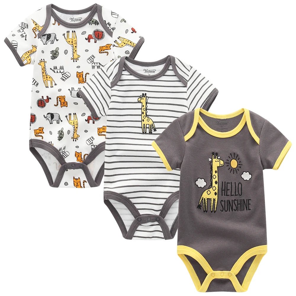 Ensemble 3 pièces Bébé 100% Coton - Bodysuit Doux et Abordable - Polynesia Market