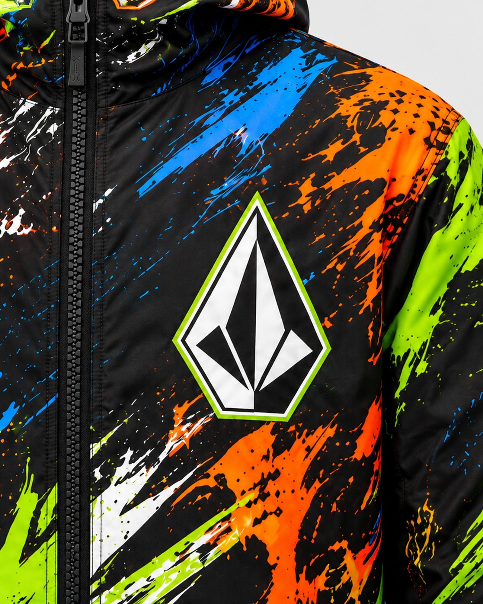 Veste Volcom Electric Rush - Gros plan poitrine et logo