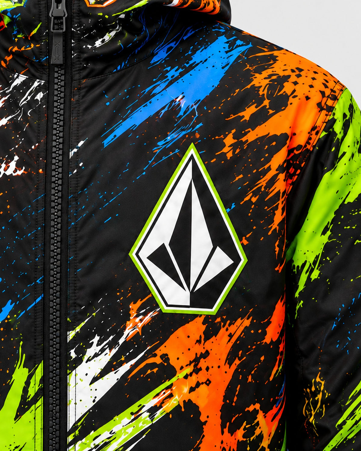 Veste Volcom Electric Rush - Gros plan poitrine et logo