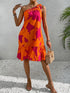 Floral Print One - Shoulder Dress with Lotus Leaf Hem for Women, Elegant and Targeted - Polynesia Market