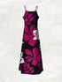 Floral Print Spaghetti Strap Dress, Vacation Backless Cami Dress For Spring & Summer, Women's Clothing - Polynesia Market
