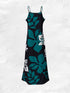 Floral Print Spaghetti Strap Dress, Vacation Backless Cami Dress For Spring & Summer, Women's Clothing - Polynesia Market
