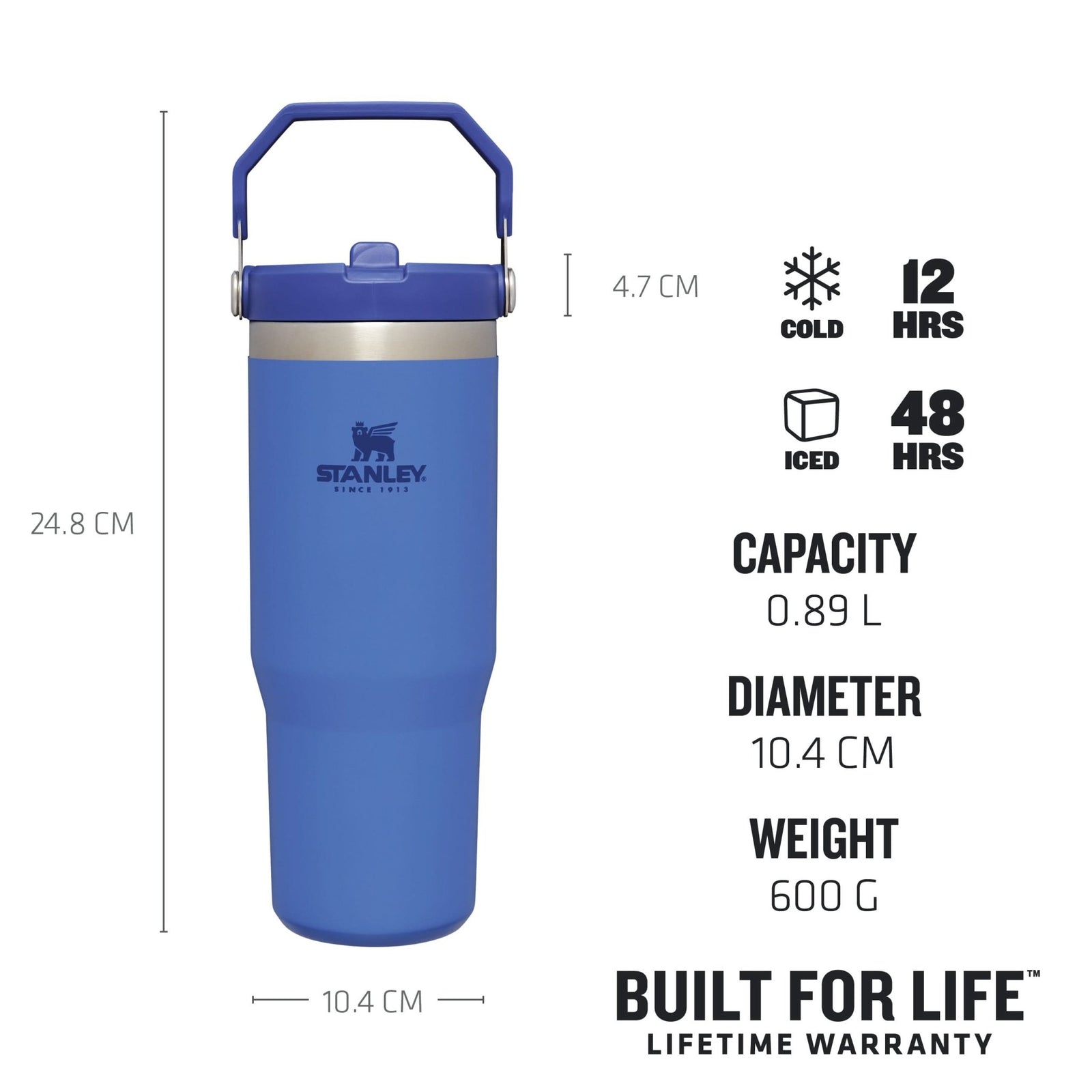 Gourde Stanley avec Paille Pliable | 0.89L - Polynesia Market