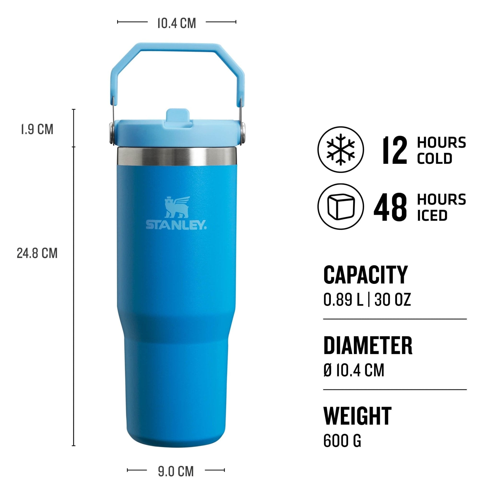 Gourde Stanley avec Paille Pliable | 0.89L - Polynesia Market
