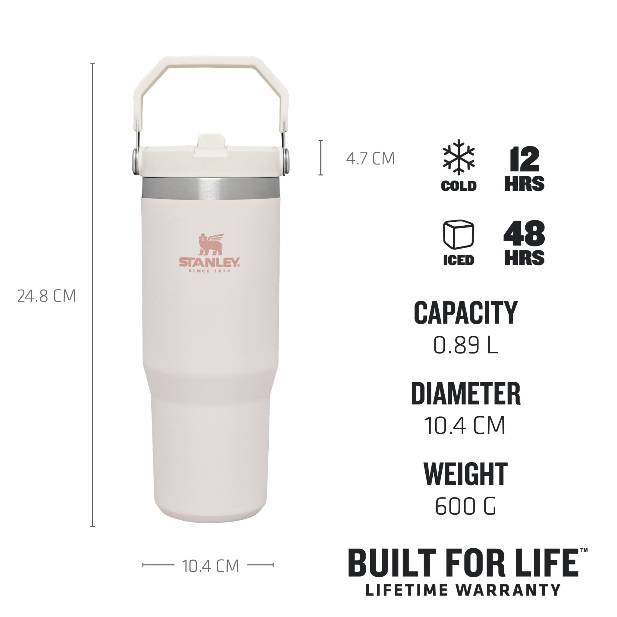 Gourde Stanley avec Paille Pliable | 0.89L - Polynesia Market