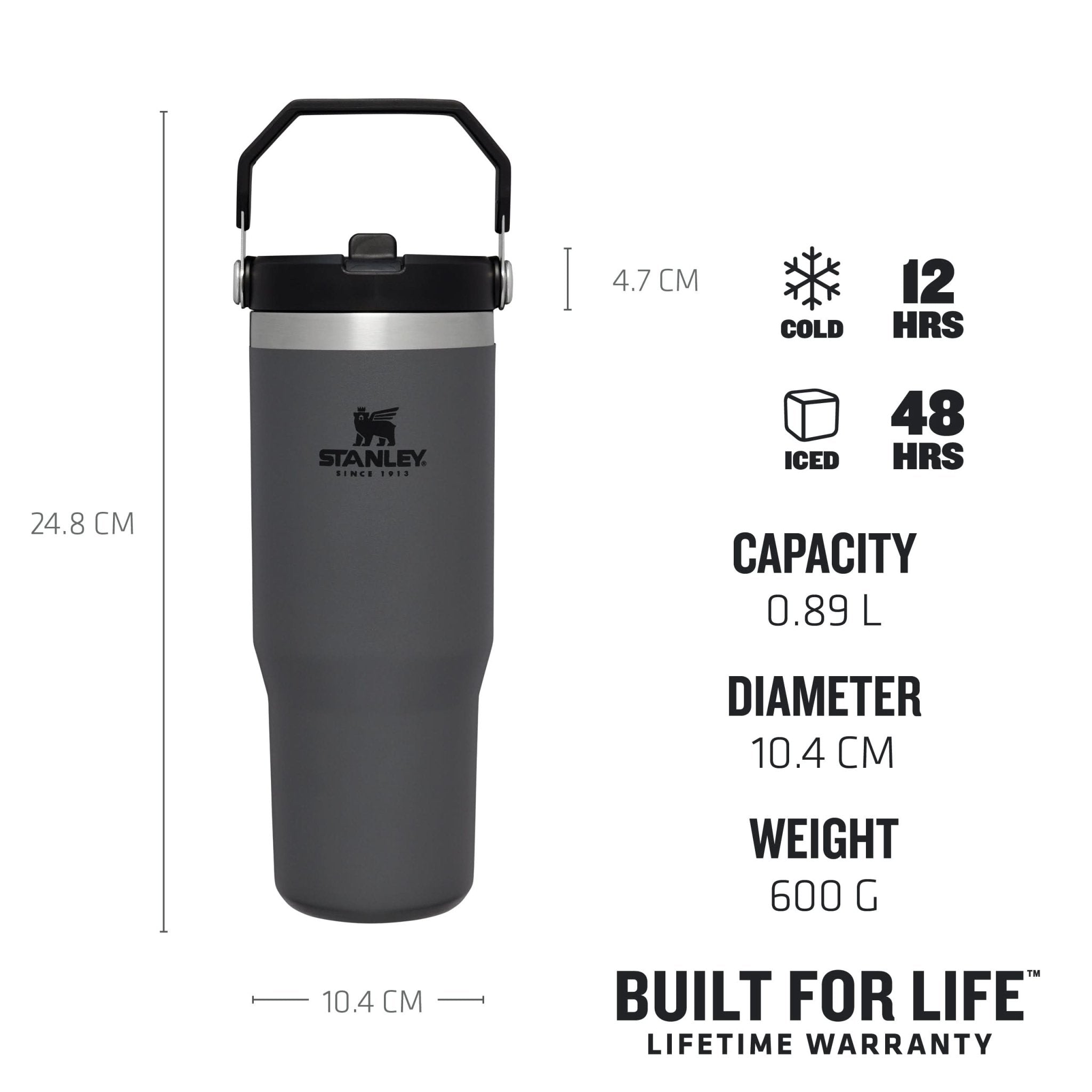 Gourde Stanley avec Paille Pliable | 0.89L - Polynesia Market