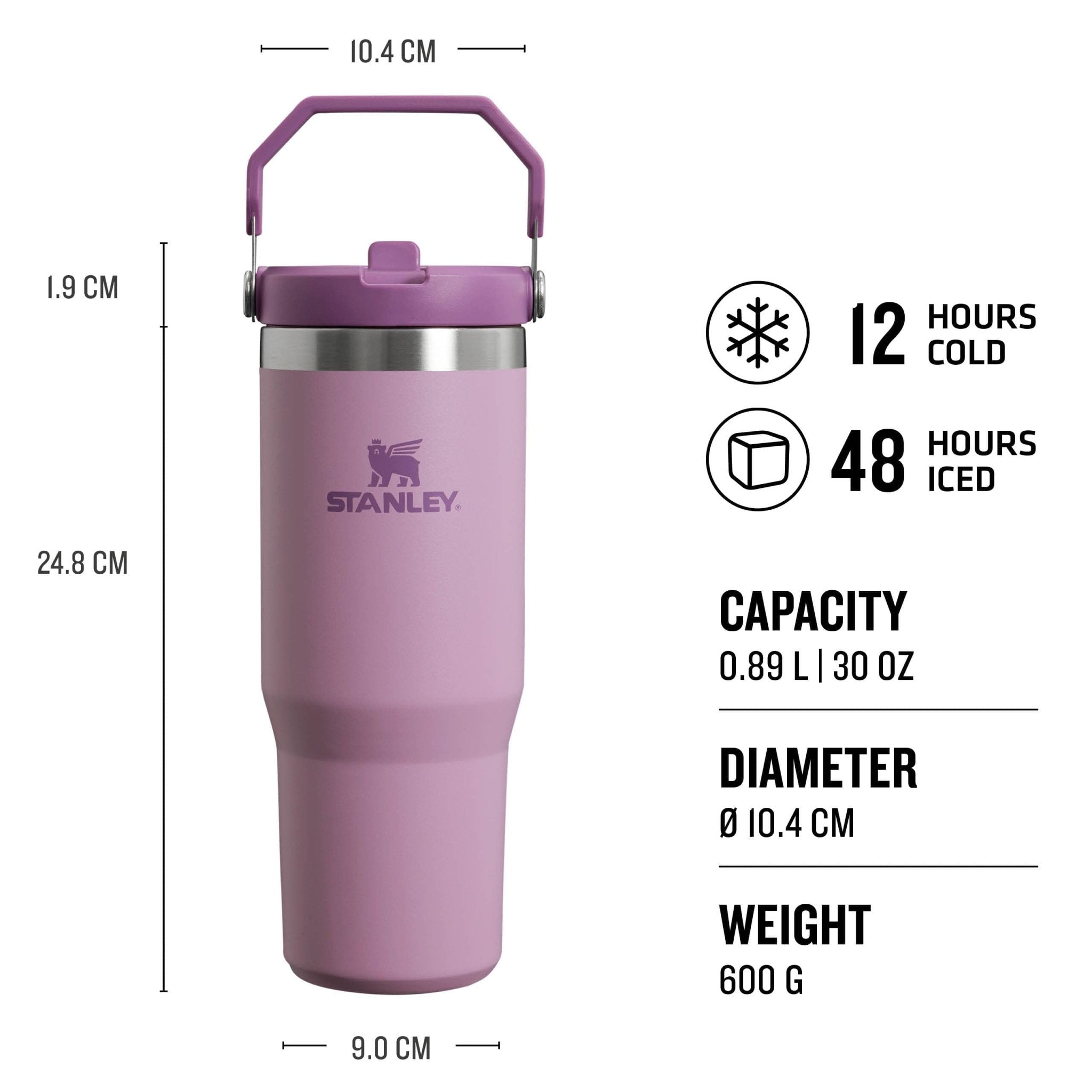 Gourde Stanley avec Paille Pliable | 0.89L - Polynesia Market