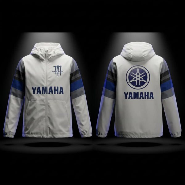 Jacket Déperlante Yamaha Racing White – Édition Premium Motocross
