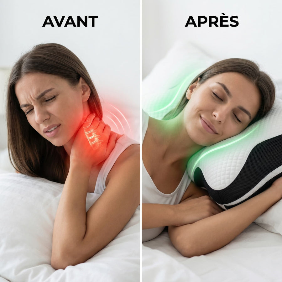 Oreiller Cervical Ergonomique — Dites Adieu aux Douleurs Cervicales