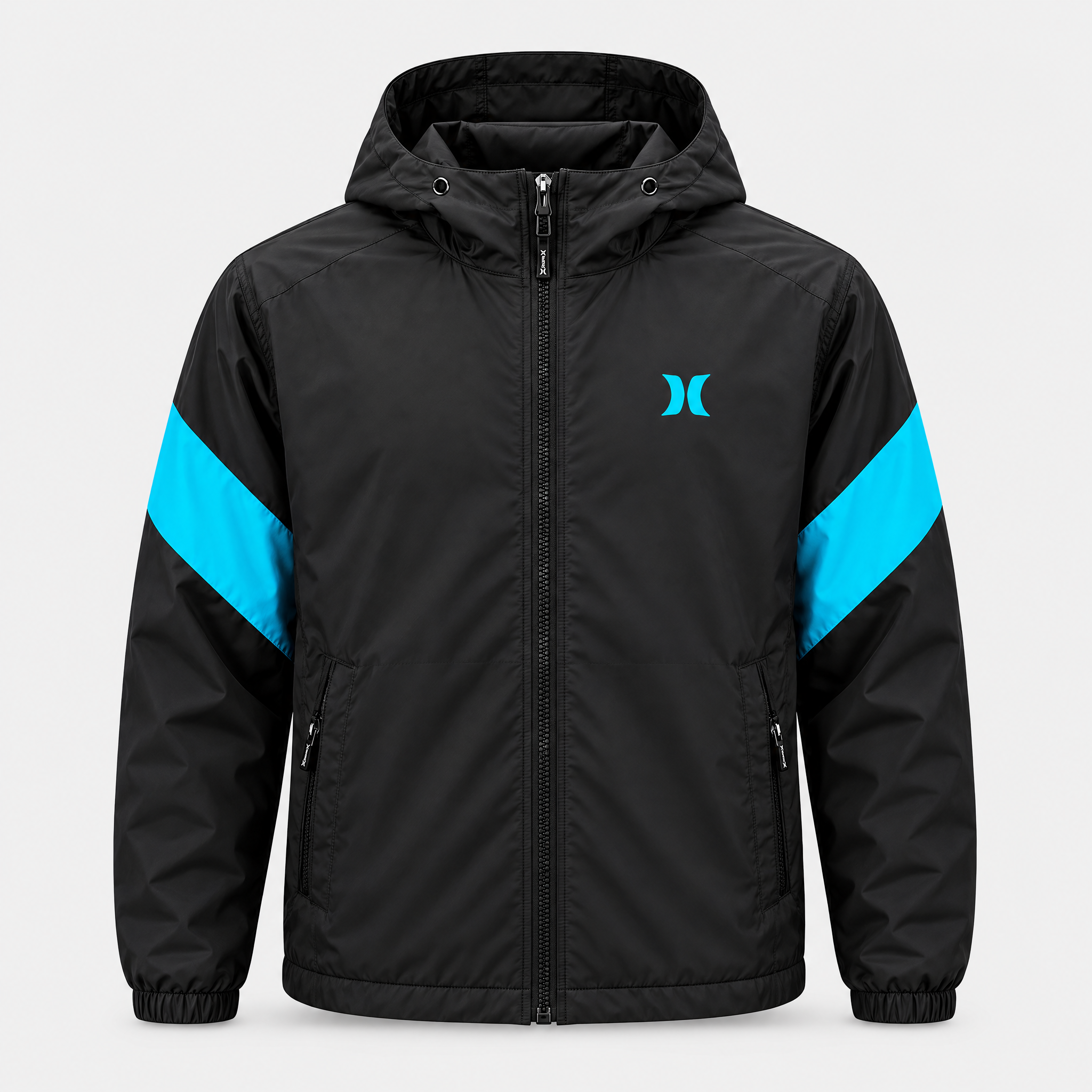 Veste Hurley Noir Cyan - Face