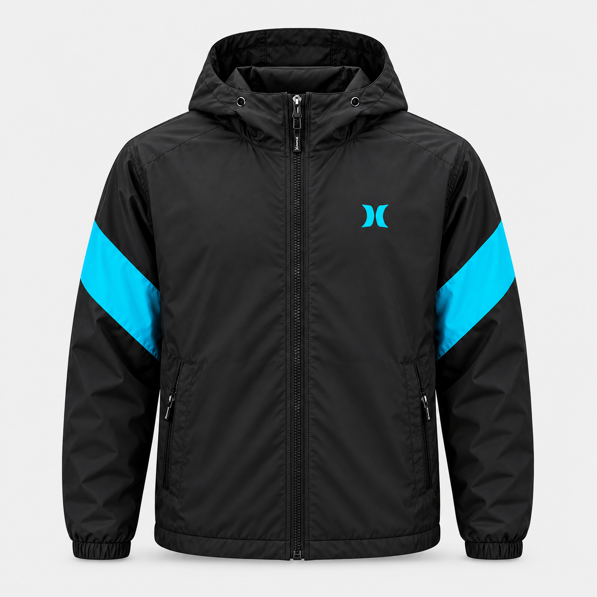 Veste Hurley Noir Cyan - Face