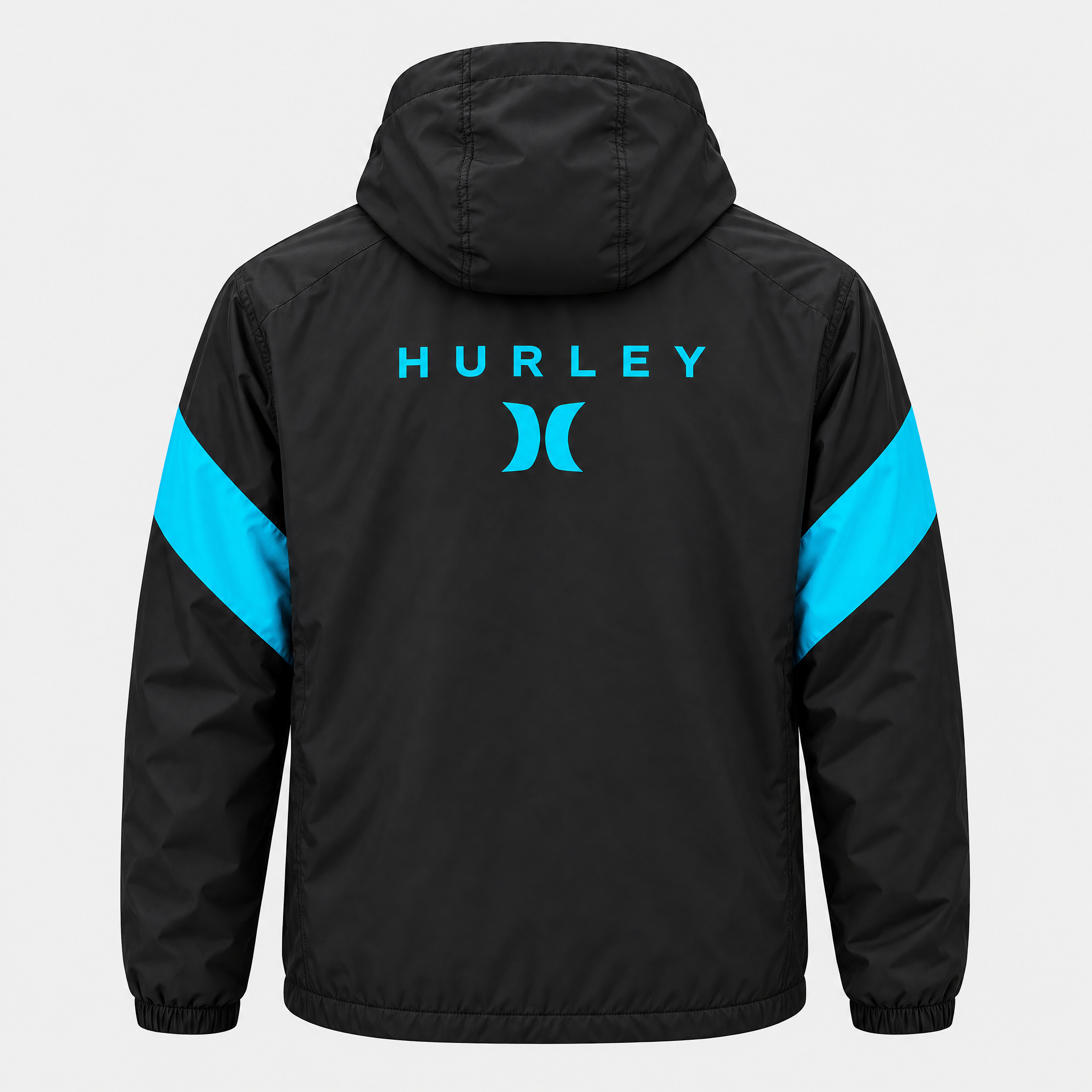 Veste Hurley Noir Cyan - Dos avec logo HURLEY